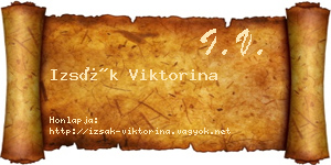 Izsák Viktorina névjegykártya